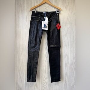 ASOS Denim Coated Black Zip-Detail Skinny Pants – Size 10